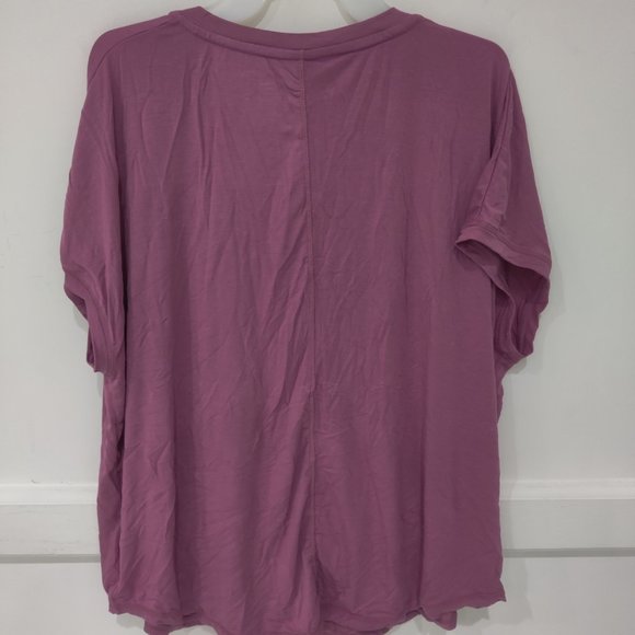 NWoT Mondetta Women's Flutter Sleeve Crew Neck Tee Red Size 2XL $40 3A054 - Picture 2 of 2